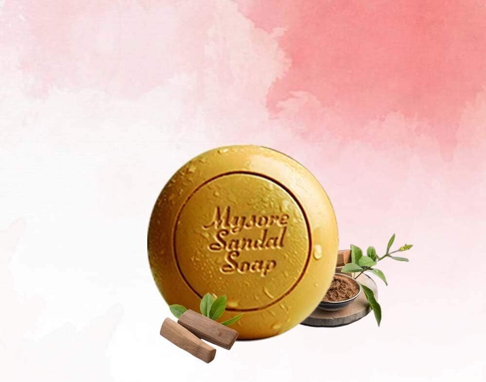 1 X 450G (3 SOAPS) MYSORE SANDAL SOAP - PURE SANDALWOOD OIL- GIFT PACK